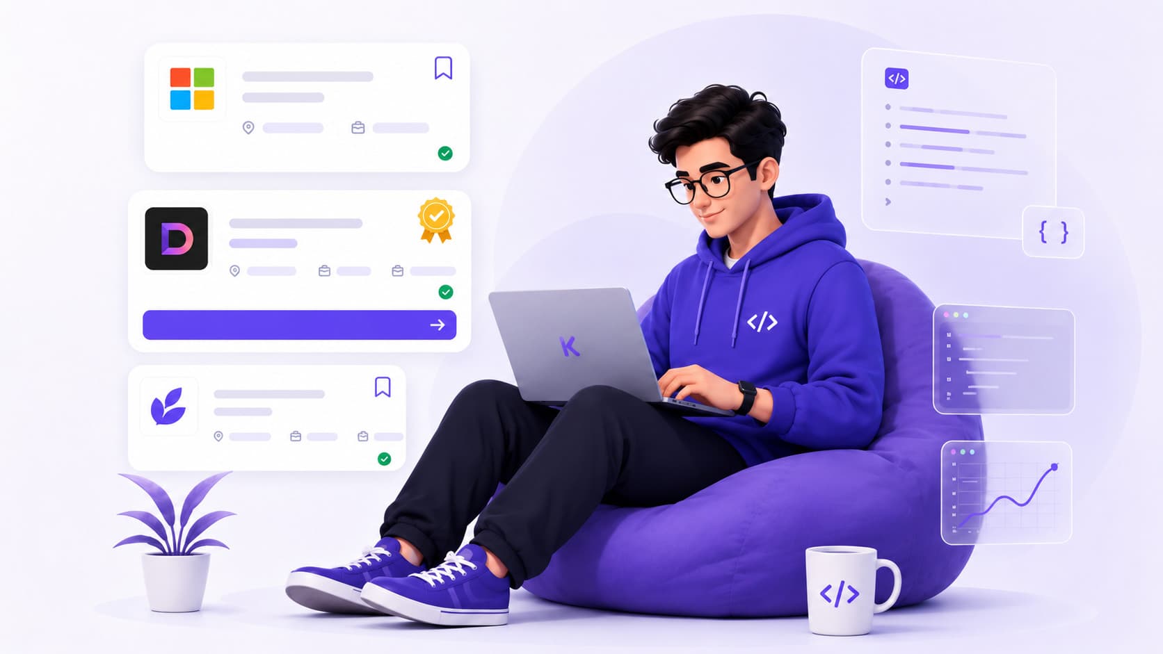 A developer exploring verified job listings on Kodyfier Jobs